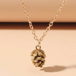 Pine cone Gold Necklace